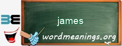 WordMeaning blackboard for james